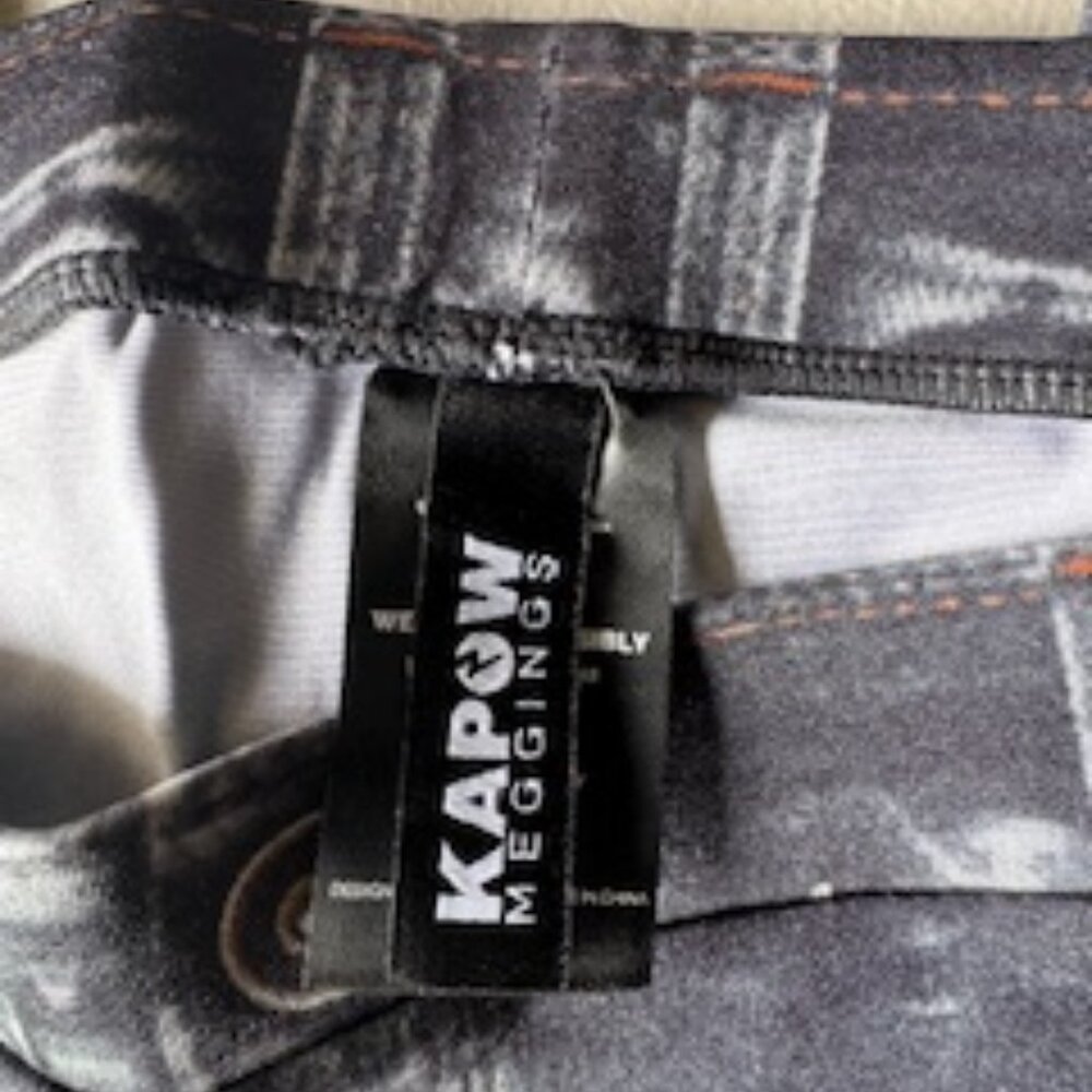 Men's Kapow Meggings, Size Large Black Jean Johnny Style